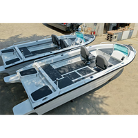 Bateau de pêche sportif de luxe Sea King de 16 pieds (5 m) en aluminium avec cabine centrale, yacht de croisière avec moteur