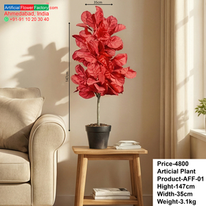 Planta Artificial de Croton Rojo, Planta Decorativa en Maceta de Tacto Real para Decoración de Interiores en Hogar, Oficina, Hotel y Eventos - Product Image 6
