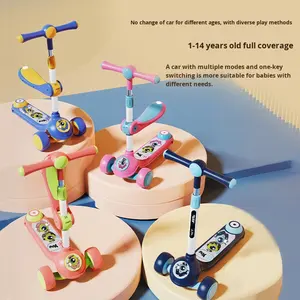 Trottinette à Roulettes pour Enfants 3 Roues en Plastique Conçue pour les Enfants de 2 à 6 Ans Garçons <span class=keywords><strong>et</strong></span> Filles Voiture à Glisser <span class=keywords><strong>et</strong></span> à Équilibrer - Product Image 1