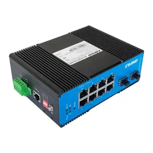 8 port poe switch 1000mbps Managed Industrial Grade 10g SFP Uplink network switch Media converter
