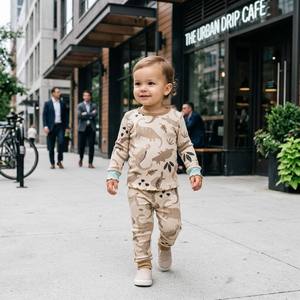 Bamboo Fiber Girls' Four Seasons Long Sleeve Two-piece Suit Set European American Style Softened <strong>Cute</strong> <strong>Clothing</strong> - Product Image 2