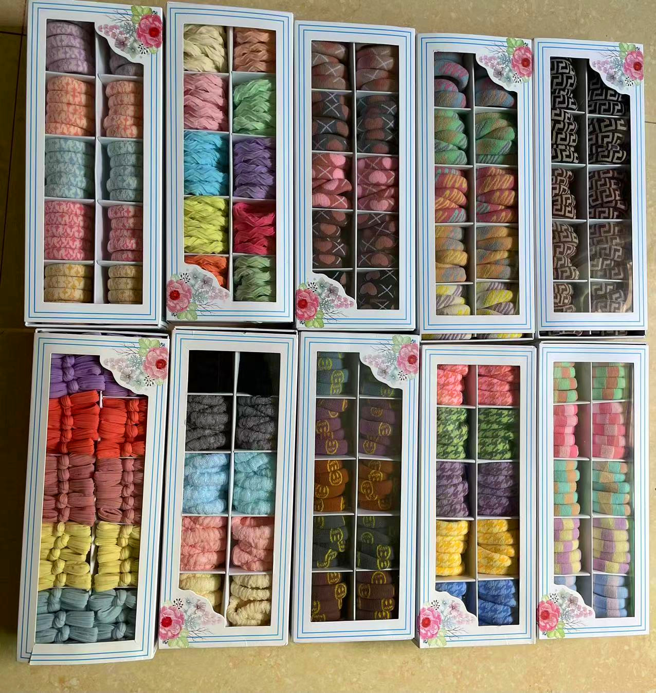 50 шт./коробка, Эластичные аксессуары для волос