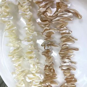 Perlas <span class=keywords><strong>de</strong></span> Concha <span class=keywords><strong>de</strong></span> Nácar Natural al por Mayor, Chips Irregulares, Perlas Sueltas para Hacer Pulseras, Collares y Joyería - Product Image 1
