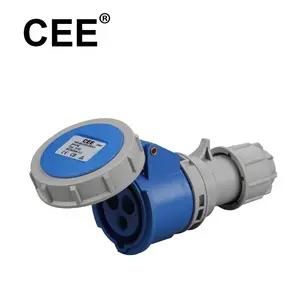 CEE 2P + E Ip67 Soket Colok Daya 220V, Soket Wanita Industri 32a 3P TUV CB CE