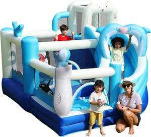Grande casa gonfiabile gonfiabile a tema oceanico con trampolino da esterno scorrevole con il castello gonfiabile per <span class=keywords><strong>bambini</strong></span> - Product Image 1