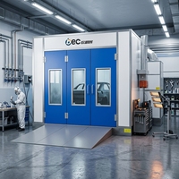 Cabine de peinture automobile chauffée par combustion diesel certifiée OBC CE ISO