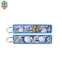 Mini cerceaux vierges de broderie de porte-clés tissés en sergé coloré à la mode pour porte-clés de broderie personnalisé