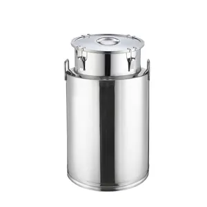 Customize Portable <strong>Polish</strong> Thicken Stainless Steel Dairy Milk Bucket Oil Barrel with sealed Lid for <strong>Honey</strong> tank - Product Image 1