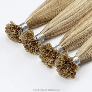 Cabello Remy auténtico, venta al por mayor, ruso, virgen, Remi europeo, I U <span class=keywords><strong>V</strong></span>, cinta de Nano punta plana, pegamento, extensiones de cabello eslavo, queratina - Product Image 1
