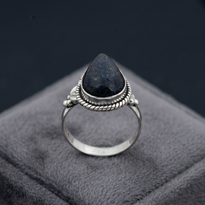 Natural Precious <b>Lapis</b> <b>Lazuli</b> 925 Sterling Silver Gemstone Wedding <b>Rings</b> Unique Design Women's Fine Jewelry Wholesale - Product Image 2