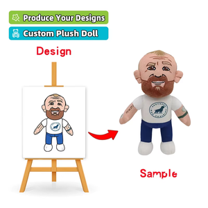 Bambola di Peluche Uomo Sportivo Barbuto con Tatuaggi, Bambola Imbottita in Tessuto di Cotone Stampato per Merchandising di Celebrità, Souvenir Personalizzato - Product Image 1
