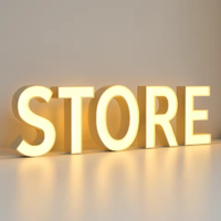 Logo lumineux 3D en acrylique personnalisé avec éclairage LED, design étanche pour applications extérieures, couleur et forme personnalisées, DC 12V