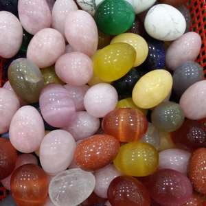 ไข่คริสตัลธรรมชาติขนาดเล็กแบบผสมขายส่ง สำหรับตกแต่งบ้าน ของตกแต่งโต๊ะ ของประดับสวน ของขวัญวันอีสเตอร์และวันเกิด - Product Image 2