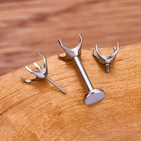 Kaishee G23 Titane Push-in sans filetage, remplacement de labret à filetage interne pour accessoires de bijoux corporels et boucles d'oreilles