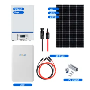 Kit stasiun Generator daya surya rumah lengkap, sistem tenaga surya rumah seluruh rumah dengan pengontrol MPPT