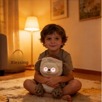 Orsacchiotto Intelligente AI con Occhi LED e Chat Vocale, 35cm, Imbottito in Cotone PP, Regalo Rilassante per Adolescenti e Adulti