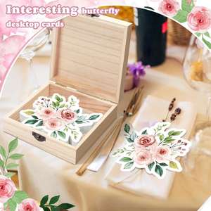 50 cartes de conseils interactives de prédiction de bébé en bois double face tenture murale écologique pour les nouveaux parents Thanksgiving Baby Shower - Product Image 1