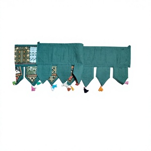 Voilage de porte brodé fait main en patchwork, rideau suspendu Toran, bannière décorative pour fenêtre, cadeau de printemps pour elle - Product Image 2