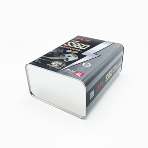 Latta rettangolare da 1 gallone per <span class=keywords><strong>olio</strong></span> <span class=keywords><strong>auto</strong></span> 4L <span class=keywords><strong>olio</strong></span> motore con manico in metallo e tappo a vite imballaggio conveniente - Product Image 6