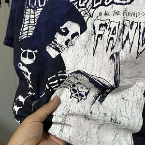 Camiseta de Manga Corta Unisex de Algodón Puro con Estampado Tie-Dye de Calavera de la Banda de Punk Rock <span class=keywords><strong>Misfits</strong></span>, Ligera para Verano - Product Image 2
