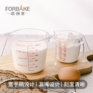 For Bake Measuring Cup 500ml Transparent <b>Plastic</b> <b>Kitchen</b> Graduated With Handle For Baking Cooking - Product Image 5
