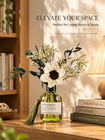 Diffuseur de parfum d'ambiance de luxe OEM avec fleurs séchées, écologique et à combustion longue durée