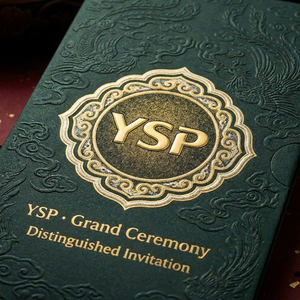 Carte d'invitation de <span class=keywords><strong>mariage</strong></span> de luxe personnalisée en relief 3D avec pochette, couverture rigide en feuille d'or épaisse et enveloppes RSVP pour cérémonie VIP - Product Image 3