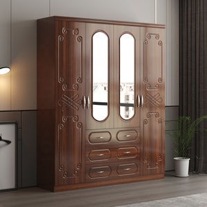 ZhiQu-pannello truciolare di vendita caldo per personalizzazione <span class=keywords><strong>armadio</strong></span> camera da letto <span class=keywords><strong>armadio</strong></span> mdf a 4 ante con specchi <span class=keywords><strong>armadio</strong></span> in <span class=keywords><strong>PVC</strong></span> plastica - Product Image 6