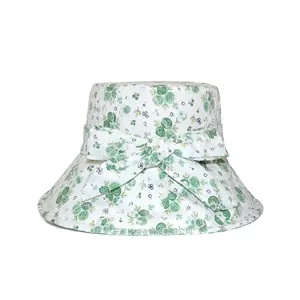 Design your own bucket hat wide brim lace floral fishing hat for female summer floral design logo nice style lovely girls hats