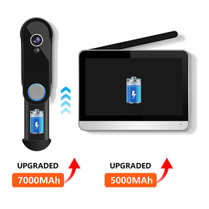 7 inch video cửa Điện thoại không thấm nước video chuông cửa máy ảnh không dây 1080P HD thông minh hệ thống liên lạc không dây Đối với trang chủ - Product Image 2