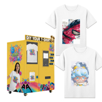 Distributeur automatique de vêtements avec écran tactile de 32 pouces, kiosque d'impression de t-shirts DIY pour vêtements personnalisés à la demande