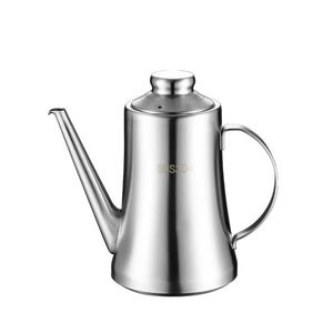 304 Stainless Steel Oil <b>Bottle</b> Cylinder Shape Metal Lid Household Food Storage - Product Image 5