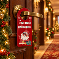 Décoration de Noël Pafu pour la maison, l'hôtel et les fêtes, panneau de porte Père Noël, décoration suspendue pour les fêtes de Noël, porte-panneau de porte en bois de Noël