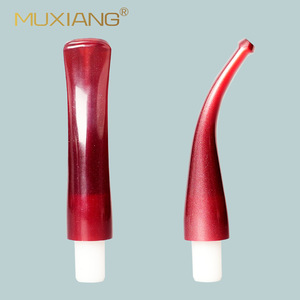 Muxiang Cigarette Mouthpiece 9mm Smoke Channel Curved Tapered Acrylic Filter Reusable Smoking Pipe Accessory - Product Image 1