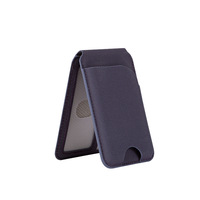 Support magnétique portable et porte-cartes en stock pour support de téléphone en forme de A avec porte-cartes en tissu technique pour utilisation sur bureau