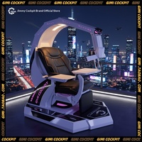 Nouveau bureau et chaise de jeu pour ordinateur en métal, zéro gravité, intégrés, capsule spatiale ergonomique, confortable, type cabine