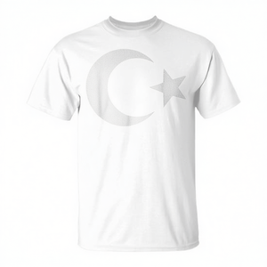 T-shirt drapeau turc pour hommes et enfants, souvenir de l'Empire ottoman, en coton blanc, vêtements décontractés - Product Image 2