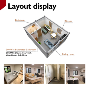 Casa Prefabricada Reutilizable, Portátil, de 20 pies, Modular, Desmontable, Tipo Contenedor, para Hotel, Camping, Dormitorio - Product Image 5