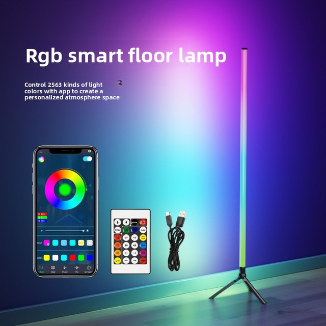 Cross-border 360 Magic Color Floor Atmosphere Lamp RGB Full Luminous Music Rhythm Pickup LED /App Control CRI 80-90 for