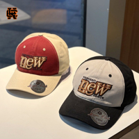 Gorra de Béisbol de 6 Paneles de Poliéster/Algodón Satinado, Diseño Vintage Hip Hop, Bordado 3D de Hojas, Ajustable con Cierre a Presión