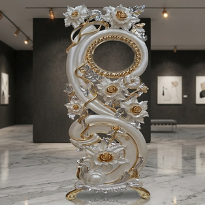 Horloge de sol grand-mère en teck de luxe, artisanale, mouvement à quartz moderne, rétroéclairée, pour une décoration intérieure élégante du salon - Product Image 1
