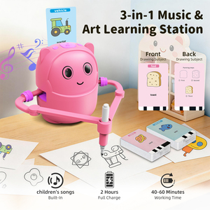 Robot de Dibujo Inteligente para Niños, Juguete Educativo Montessori, Tarjetas de Aprendizaje de Pintura, Reconocimiento por Inducción, Máquina de Dibujo Automática - Product Image 4