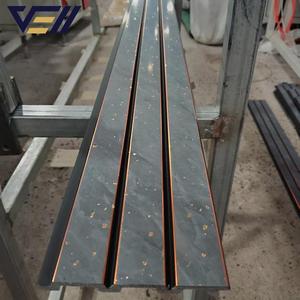 Panneau mural en PS de conception <span class=keywords><strong>simple</strong></span> Vell Factory, matériau de décoration, lamelles couleur charbon - Product Image 4