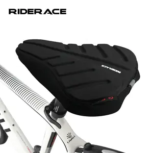 RIDERACE साइकिल 3D काठी कवर नरम सांस मोटी सड़क बाइक सिलिकॉन स्पंज सीट कुशन अल्ट्रा प्रकाश साइकिल सामान