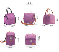 Sac à déjeuner carré en toile épaisse à motif de dessin animé, style décontracté, idéal pour le travail et les repas des étudiants, vente en gros d'usine