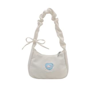 Bolso bandolera de mano plisado minimalista con bonito encaje para mujer - Product Image 1