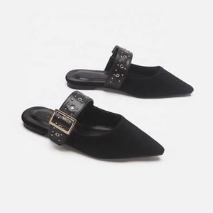 Modernos Zapatos Planos Versátiles con Punta en Pico para Mujer, Sandalias con Hebilla, Pantuflas, Mocasines - Product Image 4