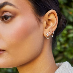 Ingrosso gioielli personalizzati semplici delicati 14/18k oro placcato 925 <span class=keywords><strong>argento</strong></span> Sterling geometrico asimmetrico <span class=keywords><strong>orecchini</strong></span> di diamanti - Product Image 5