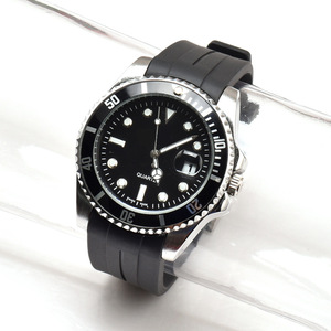ONTHELEVEL Correa de reloj curvada elástica impermeable de caucho de silicona negra para hombre para /Yacht-Master 20 mm - Product Image 3