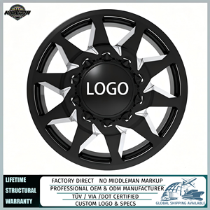 ล้อแม็กซ์ JTX Forged <span class=keywords><strong>JEFE</strong></span> Dually Custom Forged Alloy ขนาด 22-30 นิ้ว 10x285 สำหรับรถเชฟโรเลต ซิลเวอราโด 3500HD และ GMC เซียร์รา 3500HD 4x4 - Product Image 1